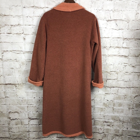 Bryn Walker Long Fleece Duster Cardigan Coat Small - Picture 4 of 8